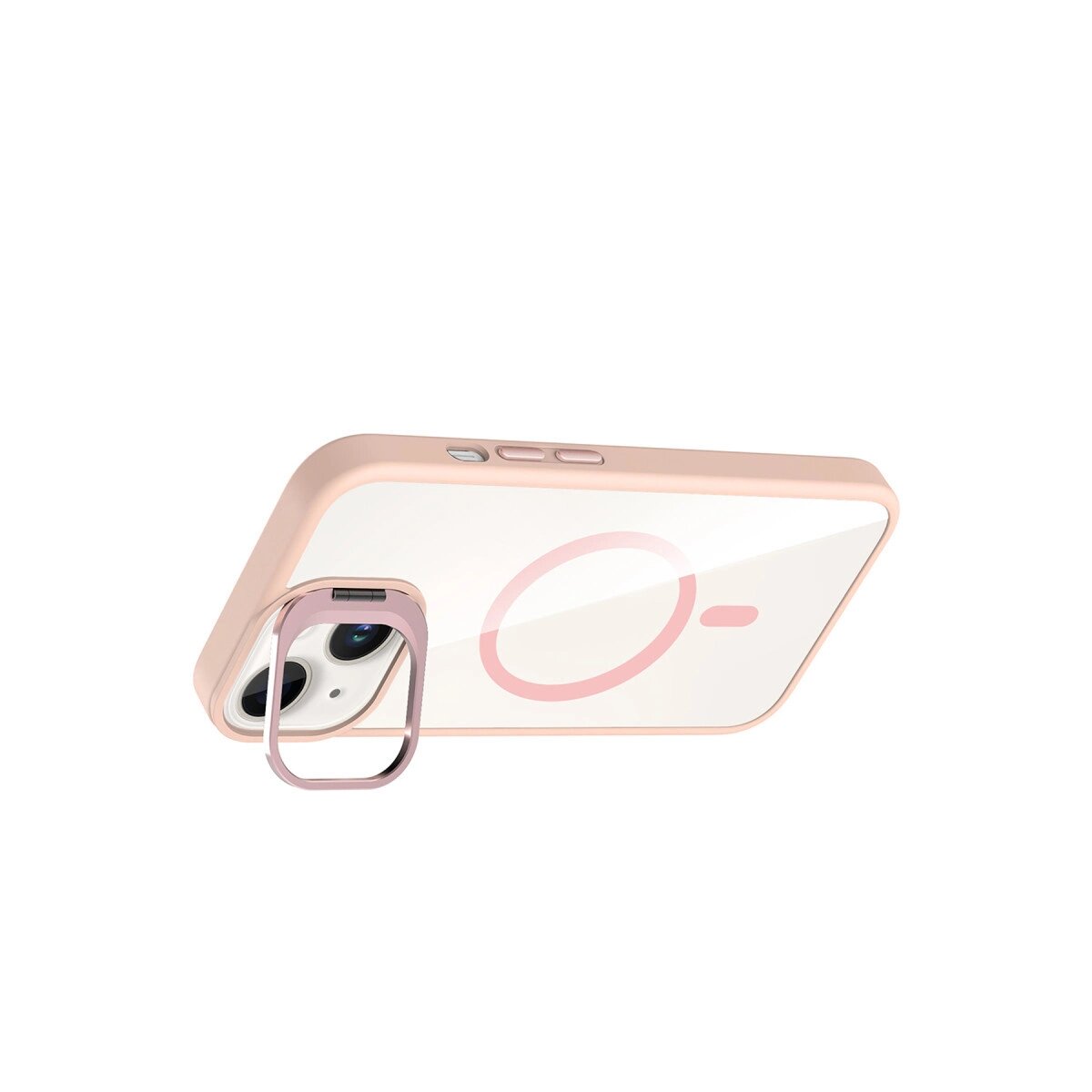 Joko Apple İphone 15 Plus Remim Lensli Magsafe Standlı Kapak - Pembe