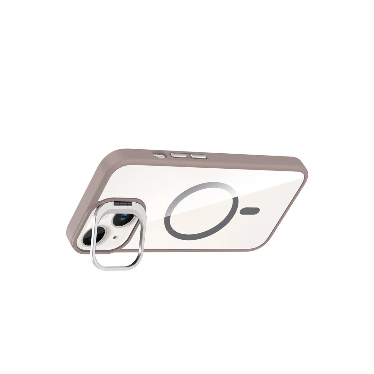 Joko Apple İphone 15 Plus Remim Lensli Magsafe Standlı Kapak - Titan Gri