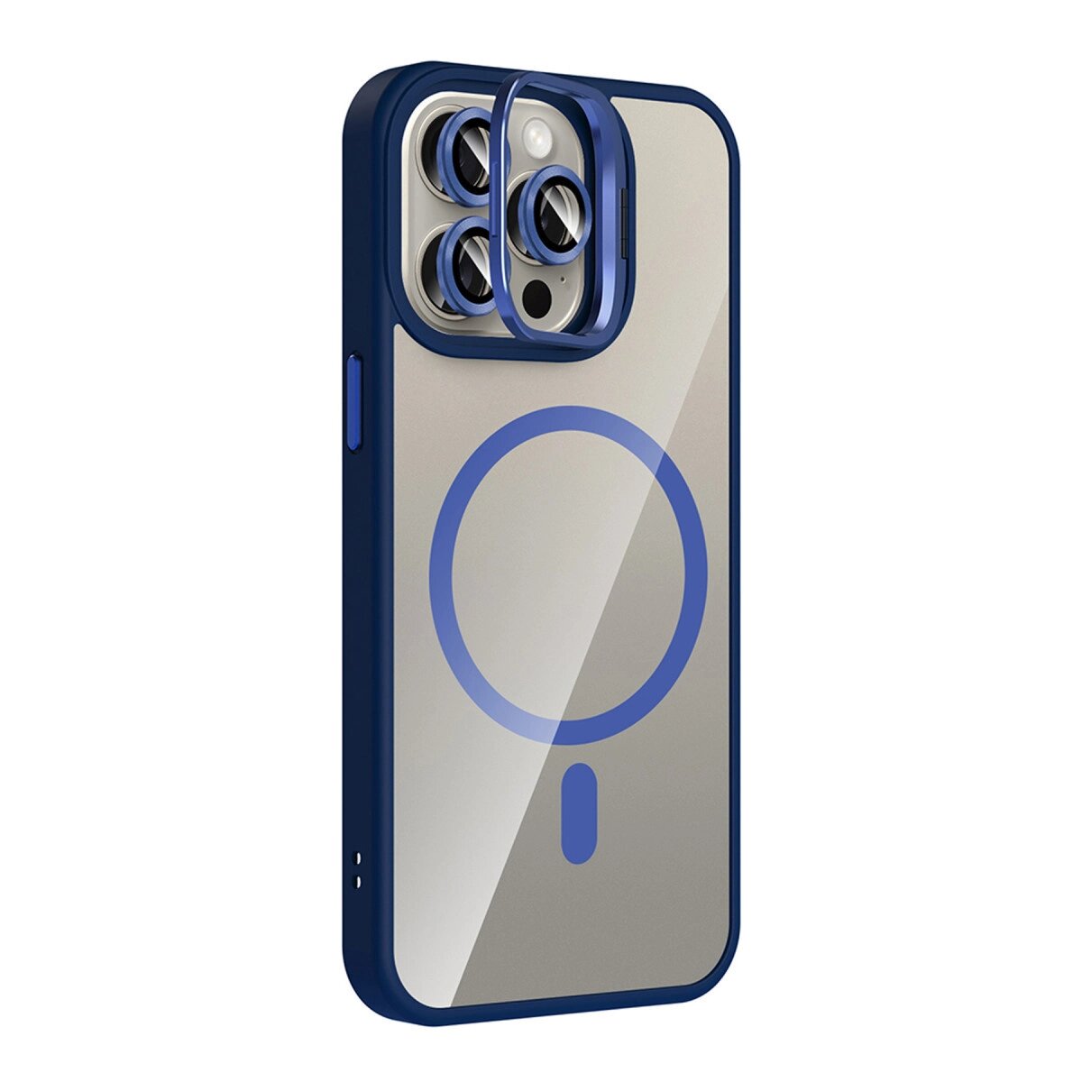 Joko Apple İphone 15 Pro Max Remim Lensli Magsafe Standlı Kapak - Lacivert Joko Apple İphone 15 Pro Max Remim Lensli Magsafe Standlı Kapak - Lacivert