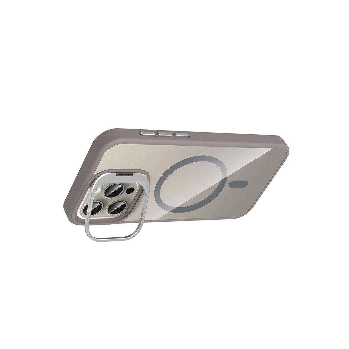 Joko Apple İphone 15 Pro Max Remim Lensli Magsafe Standlı Kapak - Titan Gri Joko Apple İphone 15 Pro Max Remim Lensli Magsafe Standlı Kapak - Titan Gri