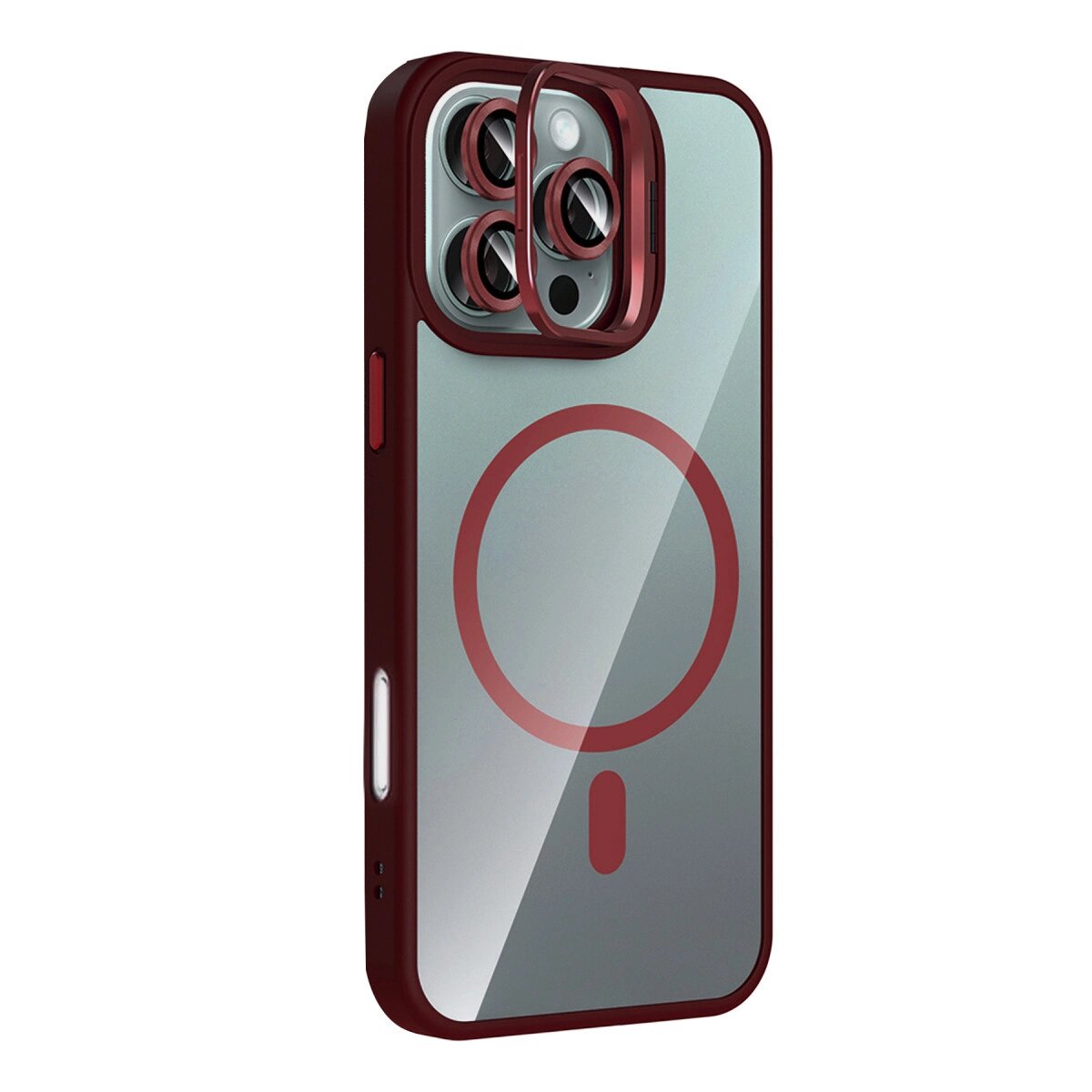 Joko Apple İphone 16 Pro Max Remim Lensli Magsafe Standlı Kapak - Bordo Joko Apple İphone 16 Pro Max Remim Lensli Magsafe Standlı Kapak - Bordo