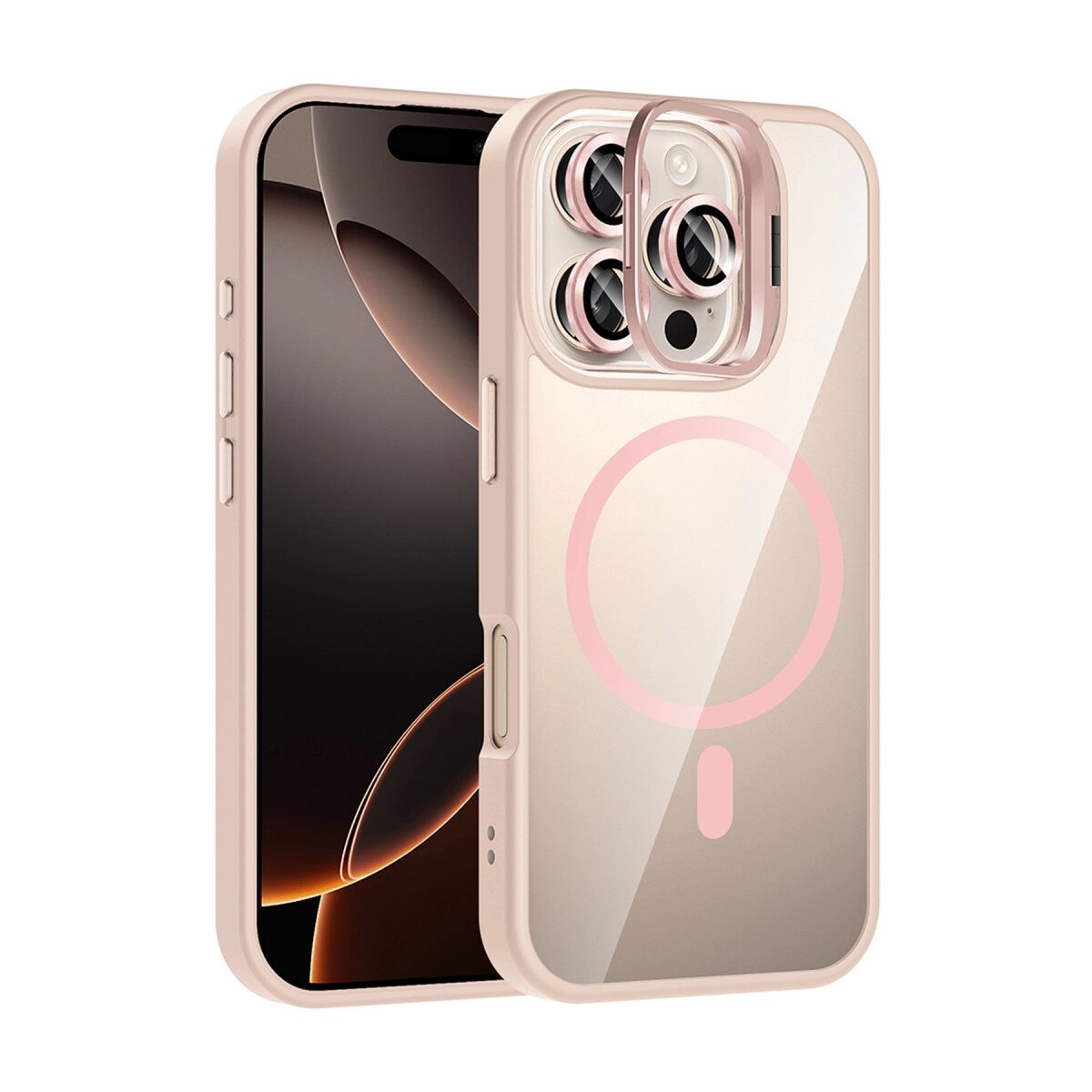 Joko Apple İphone 16 Pro Max Remim Lensli Magsafe Standlı Kapak - Pembe Joko Apple İphone 16 Pro Max Remim Lensli Magsafe Standlı Kapak - Pembe