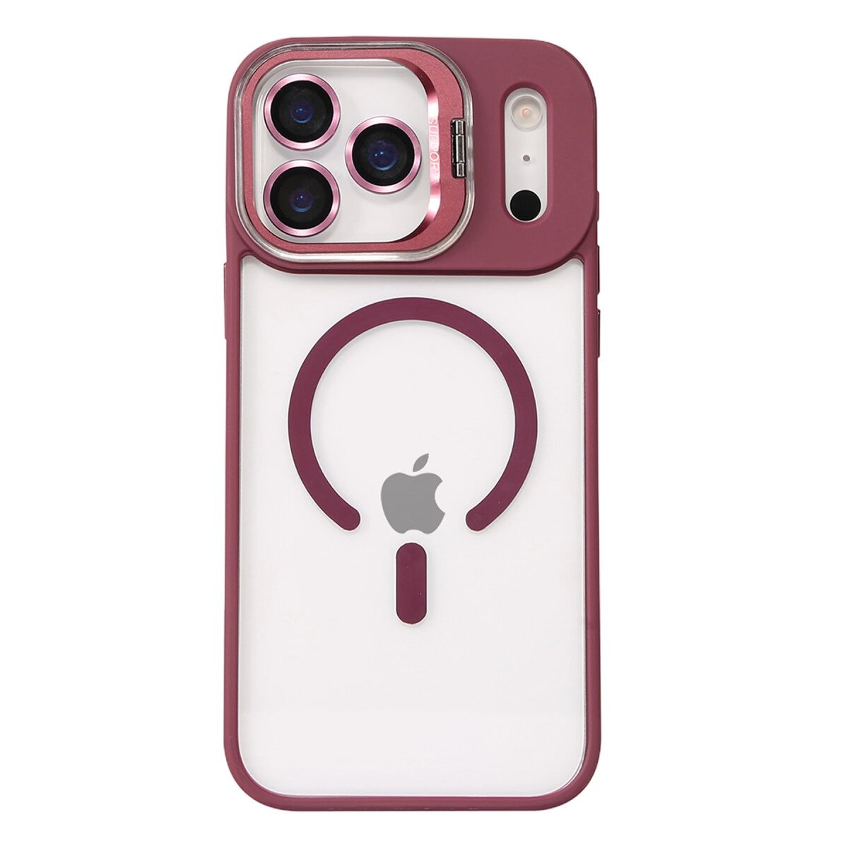 Joko Apple İphone 17 Pro Max Remim Lensli Magsafe Standlı Kapak - Bordo Joko Apple İphone 17 Pro Max Remim Lensli Magsafe Standlı Kapak - Bordo