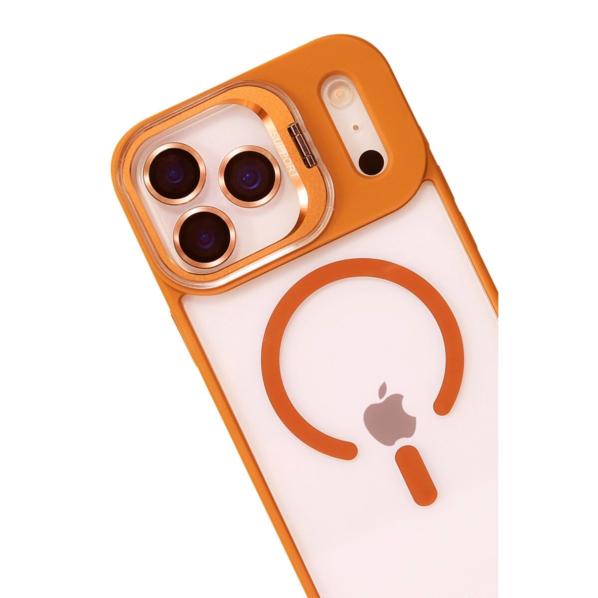 Joko Apple İphone 17 Pro Max Remim Lensli Magsafe Standlı Kapak - Turuncu Joko Apple İphone 17 Pro Max Remim Lensli Magsafe Standlı Kapak - Turuncu