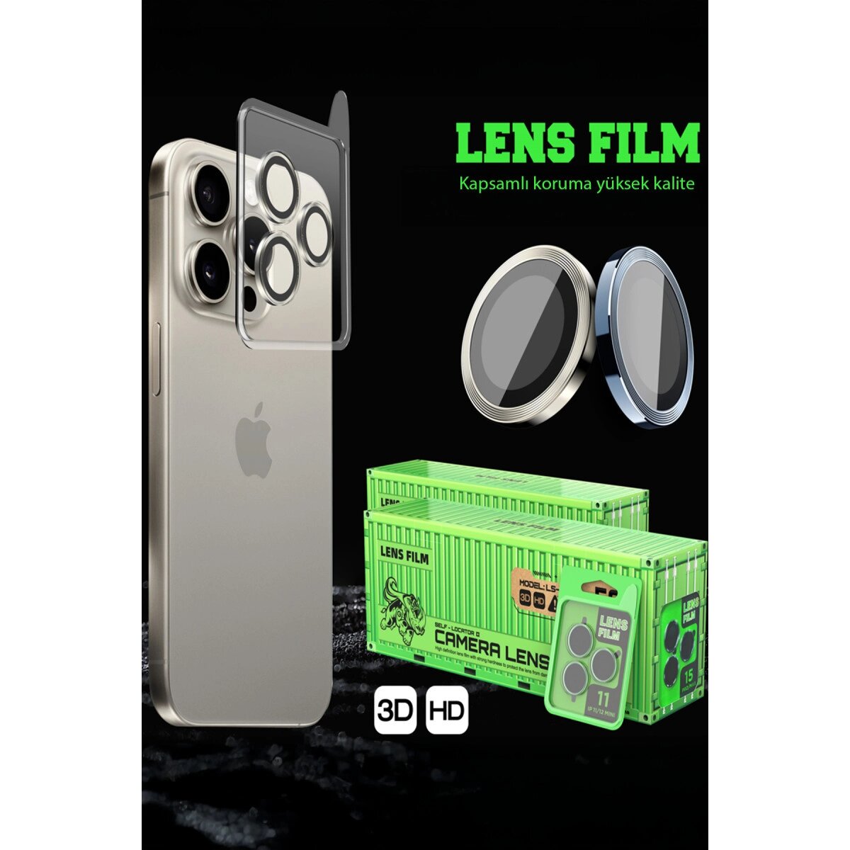 Apple İphone 17 Air Raze Metal Kamera Lens - Gold