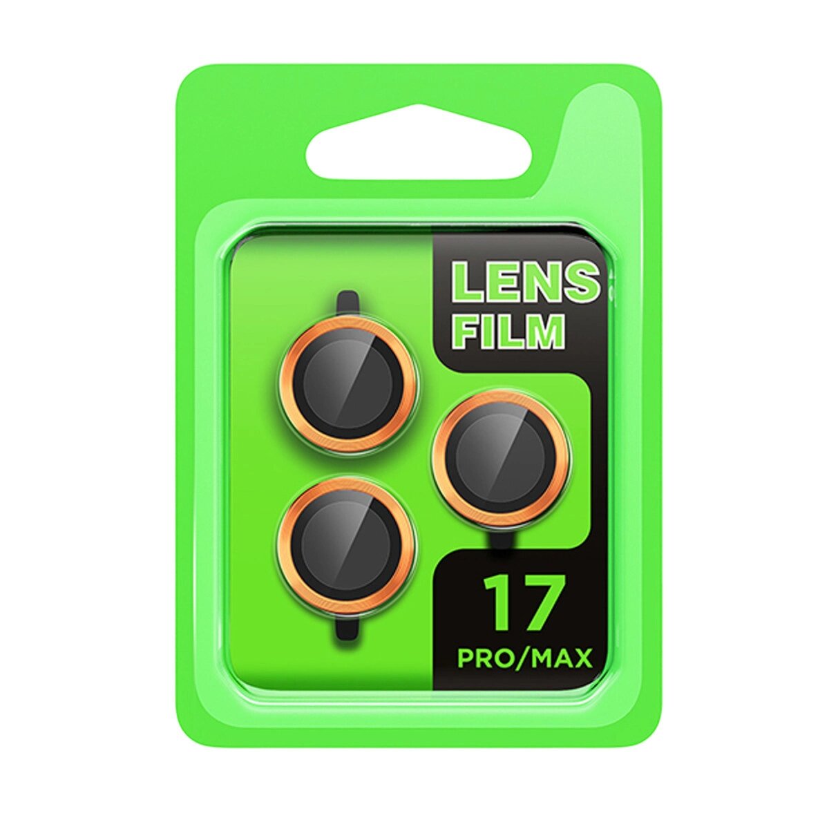 Apple İphone 17 Pro Raze Metal Kamera Lens - Turuncu