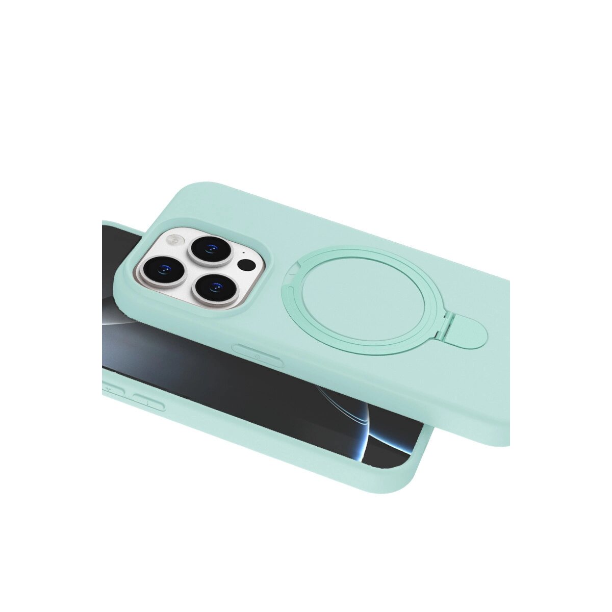 Apple İphone 14 Pro Max Regal Magsafe Standlı Kapak - Su Yeşili Apple İphone 14 Pro Max Regal Magsafe Standlı Kapak - Su Yeşili