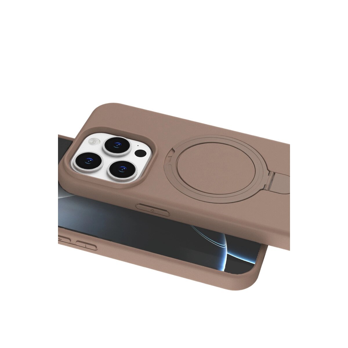 Apple İphone 14 Pro Max Regal Magsafe Standlı Kapak - Çöl Titanyum Apple İphone 14 Pro Max Regal Magsafe Standlı Kapak - Çöl Titanyum