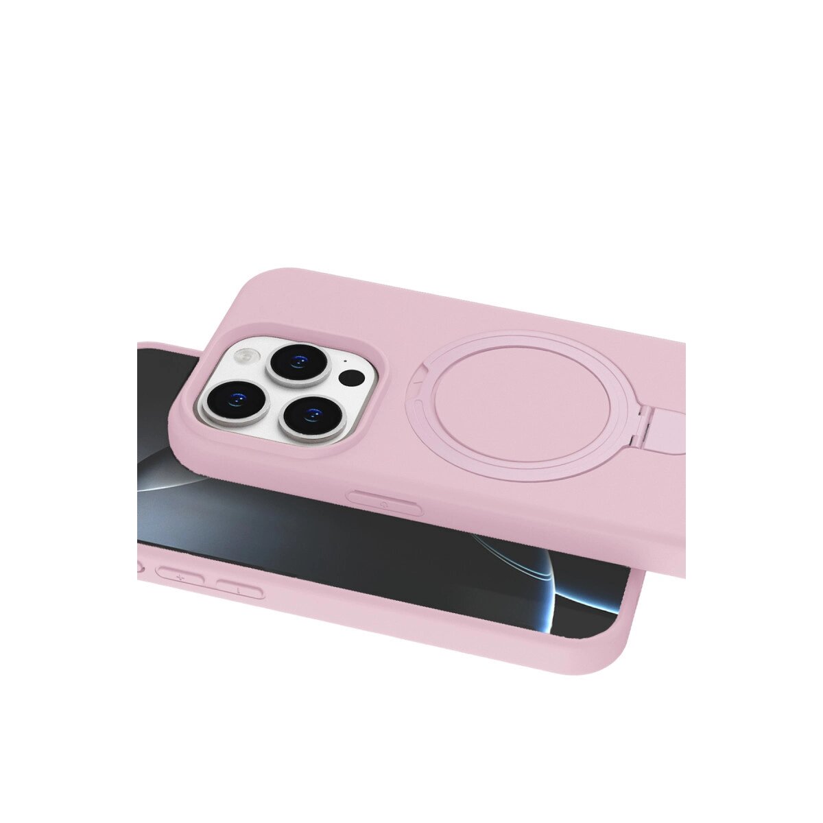 Apple İphone 15 Pro Max Regal Magsafe Standlı Kapak - Açık Pembe Apple İphone 15 Pro Max Regal Magsafe Standlı Kapak - Açık Pembe