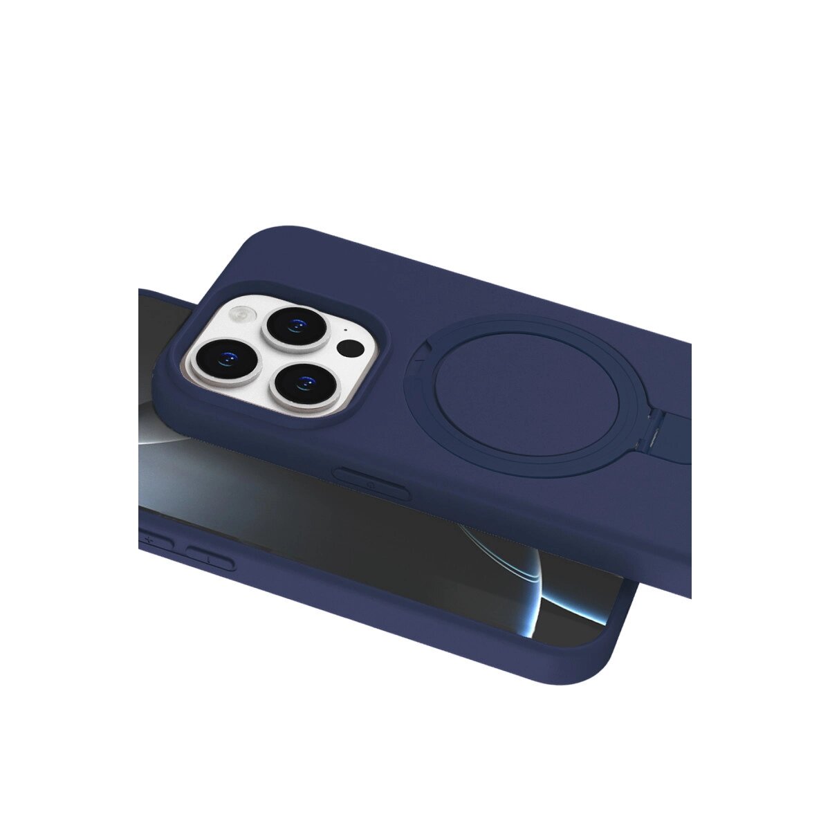 Apple İphone 15 Pro Max Regal Magsafe Standlı Kapak - Lacivert Apple İphone 15 Pro Max Regal Magsafe Standlı Kapak - Lacivert