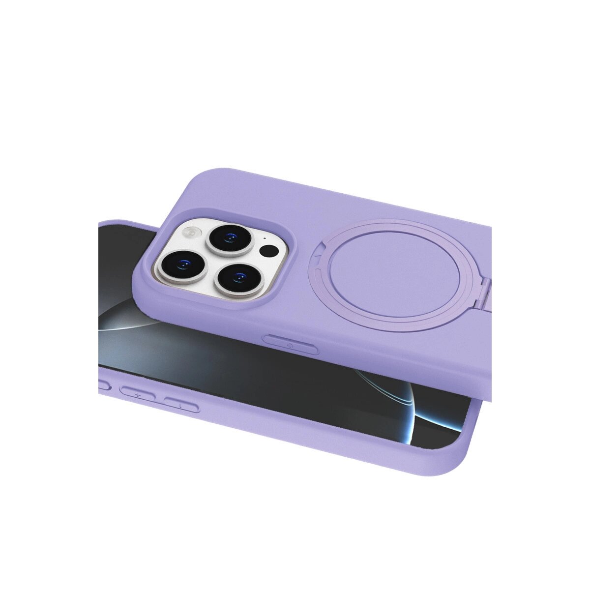 Apple İphone 15 Pro Max Regal Magsafe Standlı Kapak - Lila Apple İphone 15 Pro Max Regal Magsafe Standlı Kapak - Lila