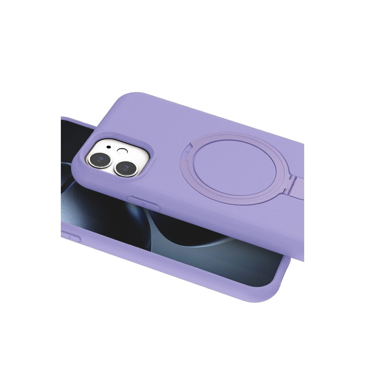 Apple İphone 11 Regal Magsafe Standlı Kapak - Lila Apple İphone 11 Regal Magsafe Standlı Kapak - Lila