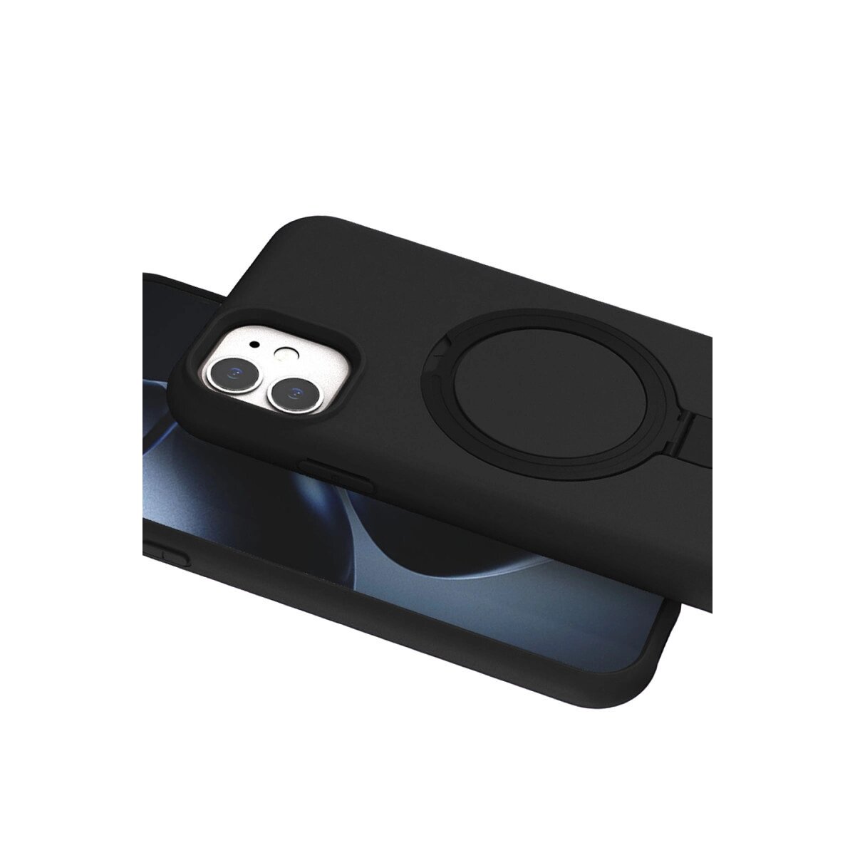 Apple İphone 11 Regal Magsafe Standlı Kapak - Siyah Apple İphone 11 Regal Magsafe Standlı Kapak - Siyah