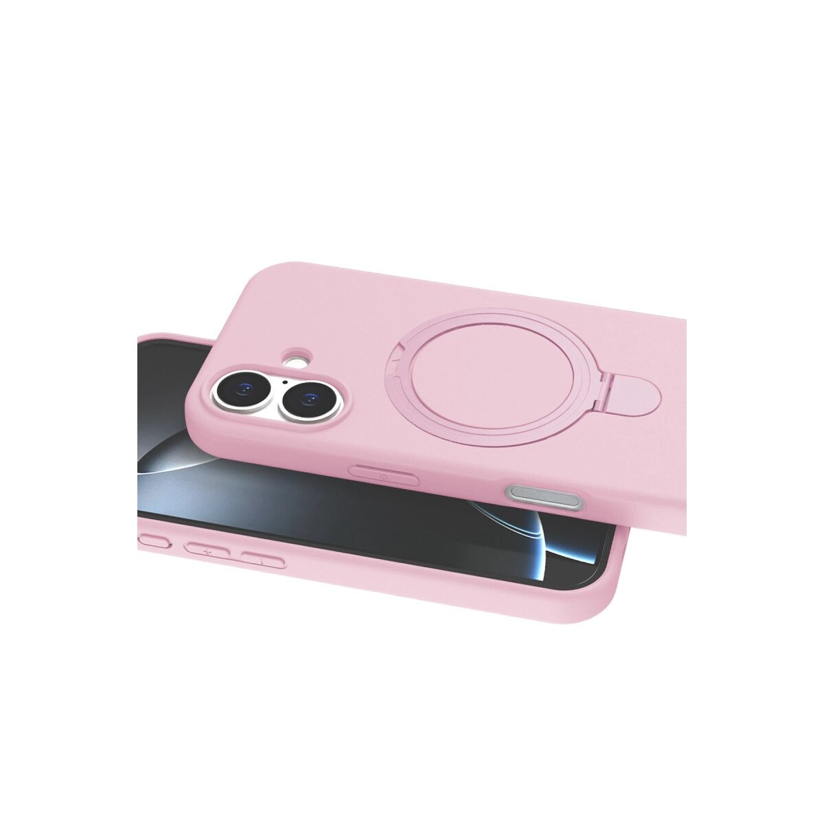 Apple İphone 16 Regal Magsafe Standlı Kapak - Açık Pembe Apple İphone 16 Regal Magsafe Standlı Kapak - Açık Pembe