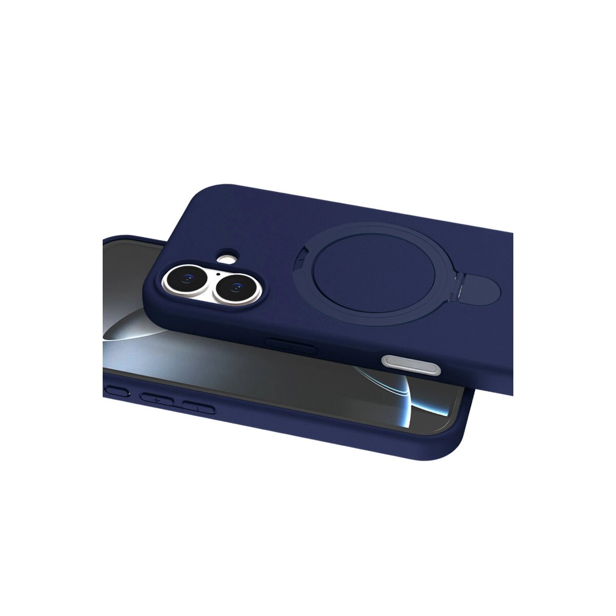 Apple İphone 16 Regal Magsafe Standlı Kapak - Lacivert Apple İphone 16 Regal Magsafe Standlı Kapak - Lacivert