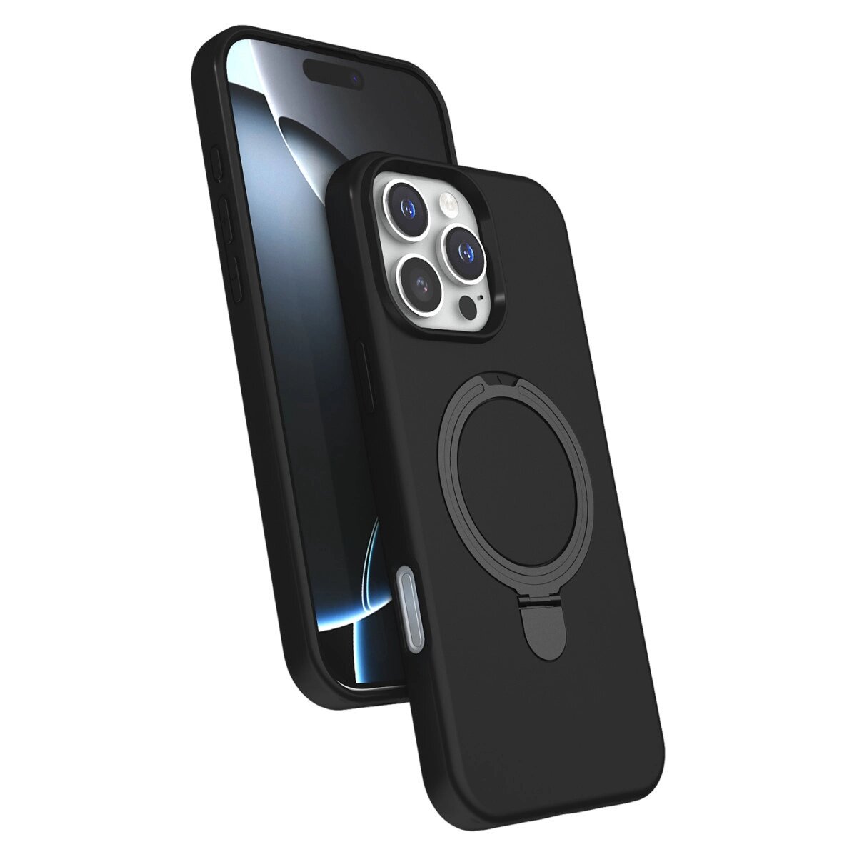 Apple İphone 16 Pro Regal Magsafe Standlı Kapak - Siyah Apple İphone 16 Pro Regal Magsafe Standlı Kapak - Siyah