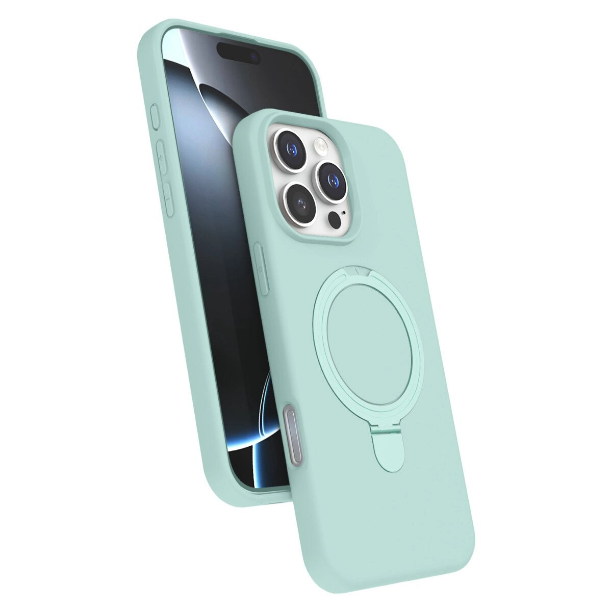 Apple İphone 16 Pro Regal Magsafe Standlı Kapak - Su Yeşili Apple İphone 16 Pro Regal Magsafe Standlı Kapak - Su Yeşili