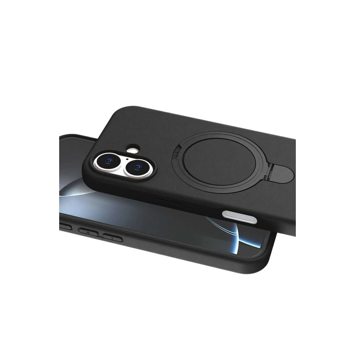 Apple İphone 16 Plus Regal Magsafe Standlı Kapak - Siyah Apple İphone 16 Plus Regal Magsafe Standlı Kapak - Siyah