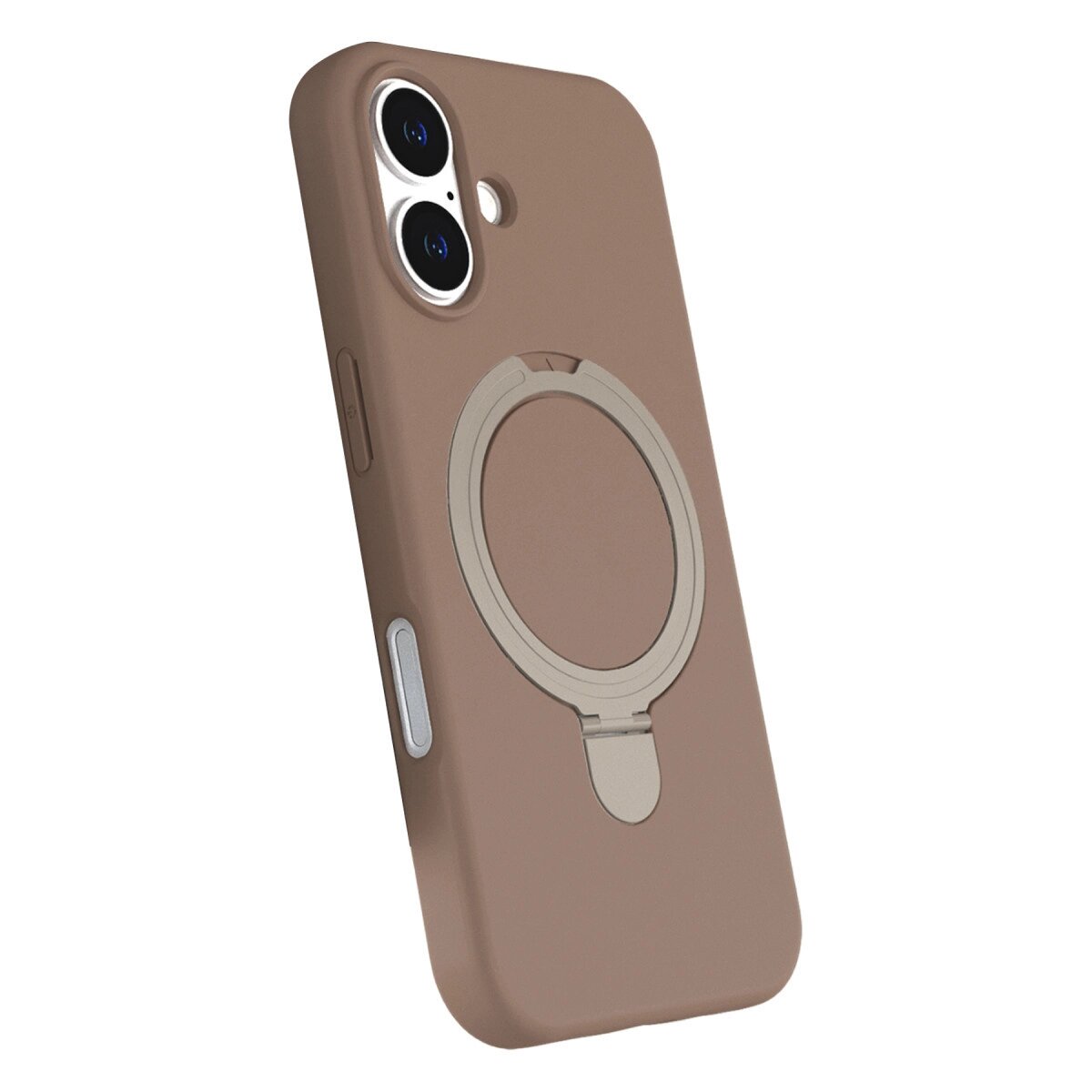 Apple İphone 16 Plus Regal Magsafe Standlı Kapak - Çöl Titanyum Apple İphone 16 Plus Regal Magsafe Standlı Kapak - Çöl Titanyum