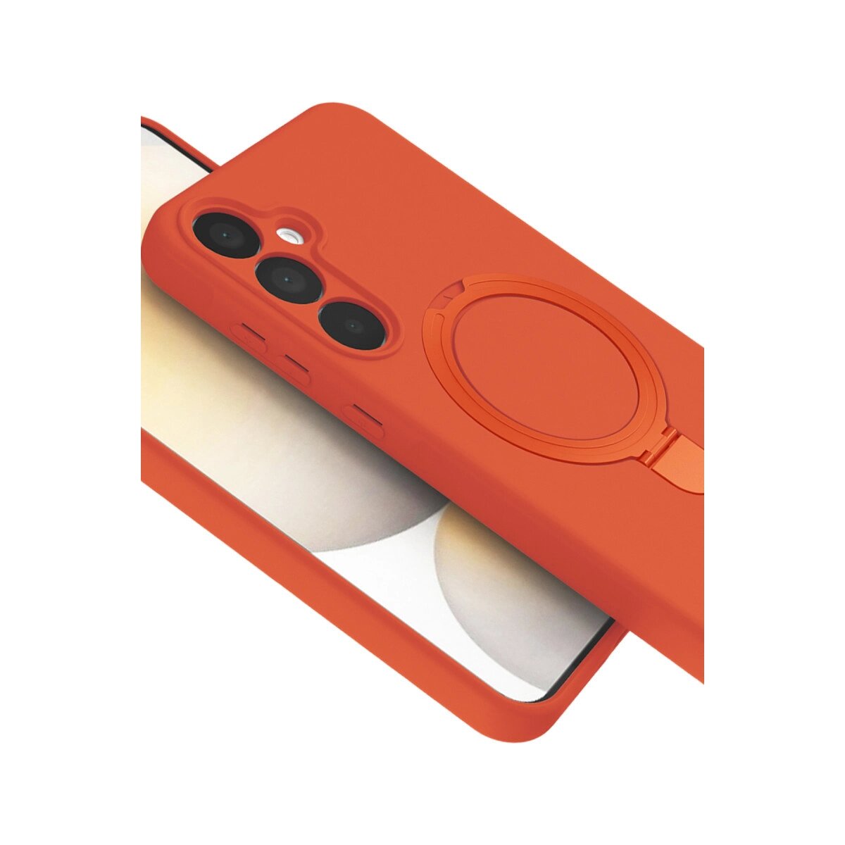 Samsung Galaxy A16 5g Regal Magsafe Standlı Kapak - Turuncu Samsung Galaxy A16 5g Regal Magsafe Standlı Kapak - Turuncu