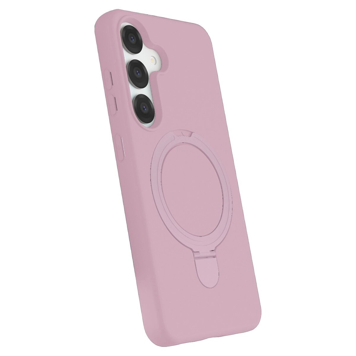 Samsung Galaxy S25 Regal Magsafe Standlı Kapak - Açık Pembe Samsung Galaxy S25 Regal Magsafe Standlı Kapak - Açık Pembe