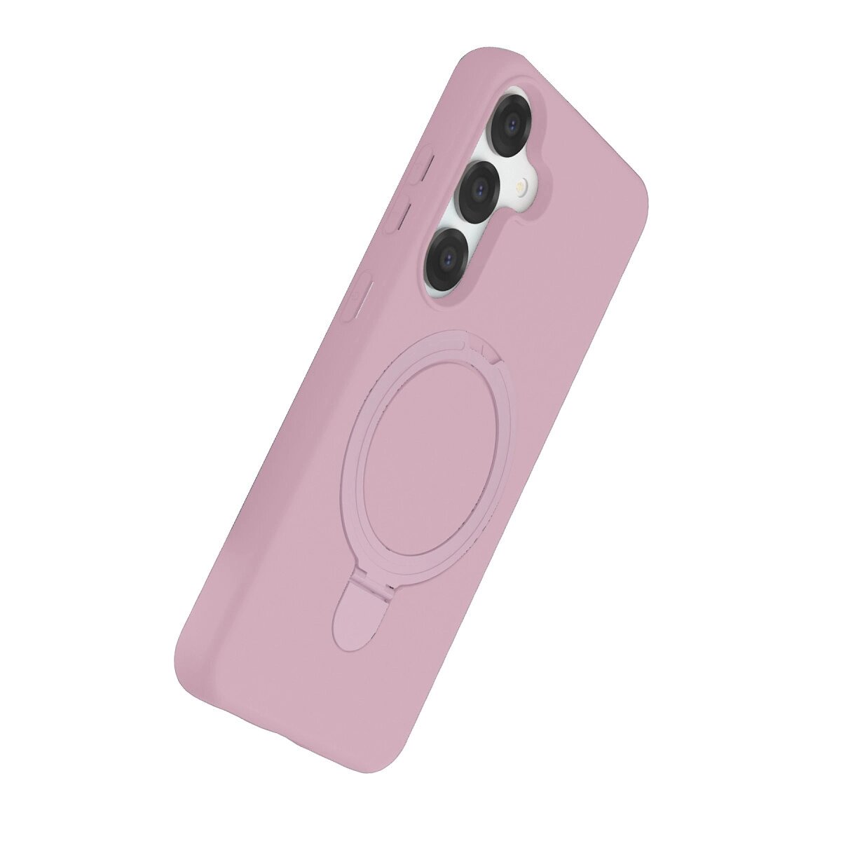 Samsung Galaxy S25 Regal Magsafe Standlı Kapak - Açık Pembe Samsung Galaxy S25 Regal Magsafe Standlı Kapak - Açık Pembe
