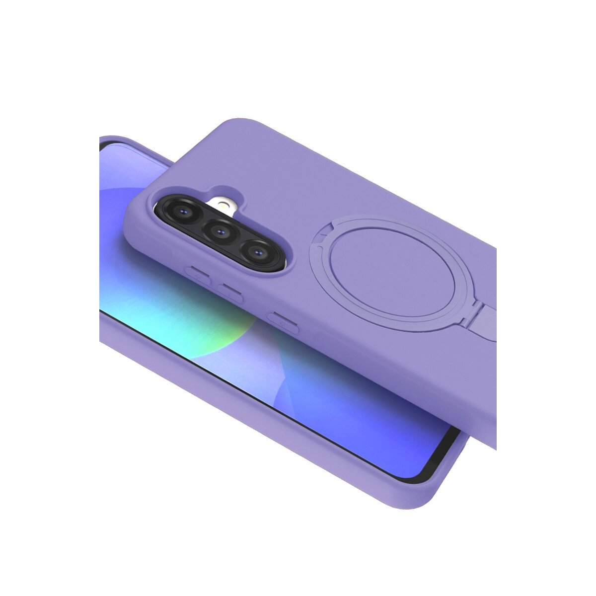 Samsung Galaxy A26 Regal Magsafe Standlı Kapak - Lila Samsung Galaxy A26 Regal Magsafe Standlı Kapak - Lila