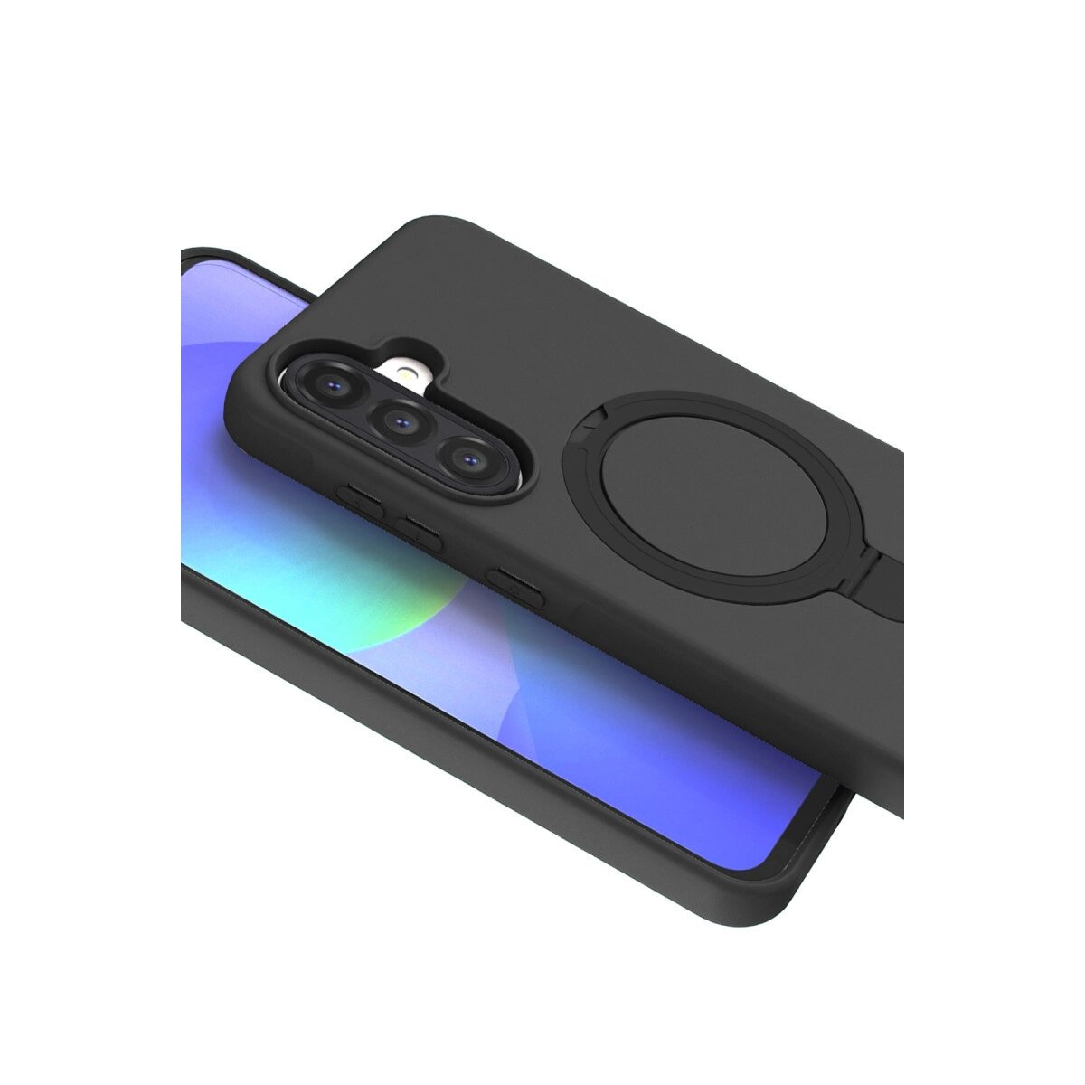 Samsung Galaxy A36 Regal Magsafe Standlı Kapak - Siyah Samsung Galaxy A36 Regal Magsafe Standlı Kapak - Siyah