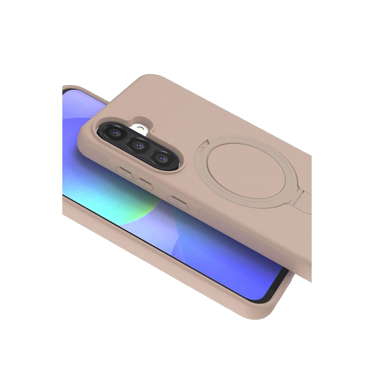 Samsung Galaxy A36 Regal Magsafe Standlı Kapak - Çöl Titanyum