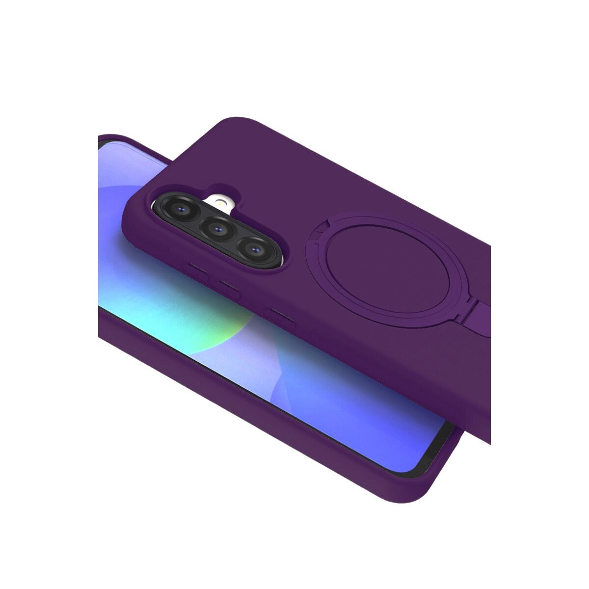 Samsung Galaxy A56 Regal Magsafe Standlı Kapak - Derin Mor Samsung Galaxy A56 Regal Magsafe Standlı Kapak - Derin Mor