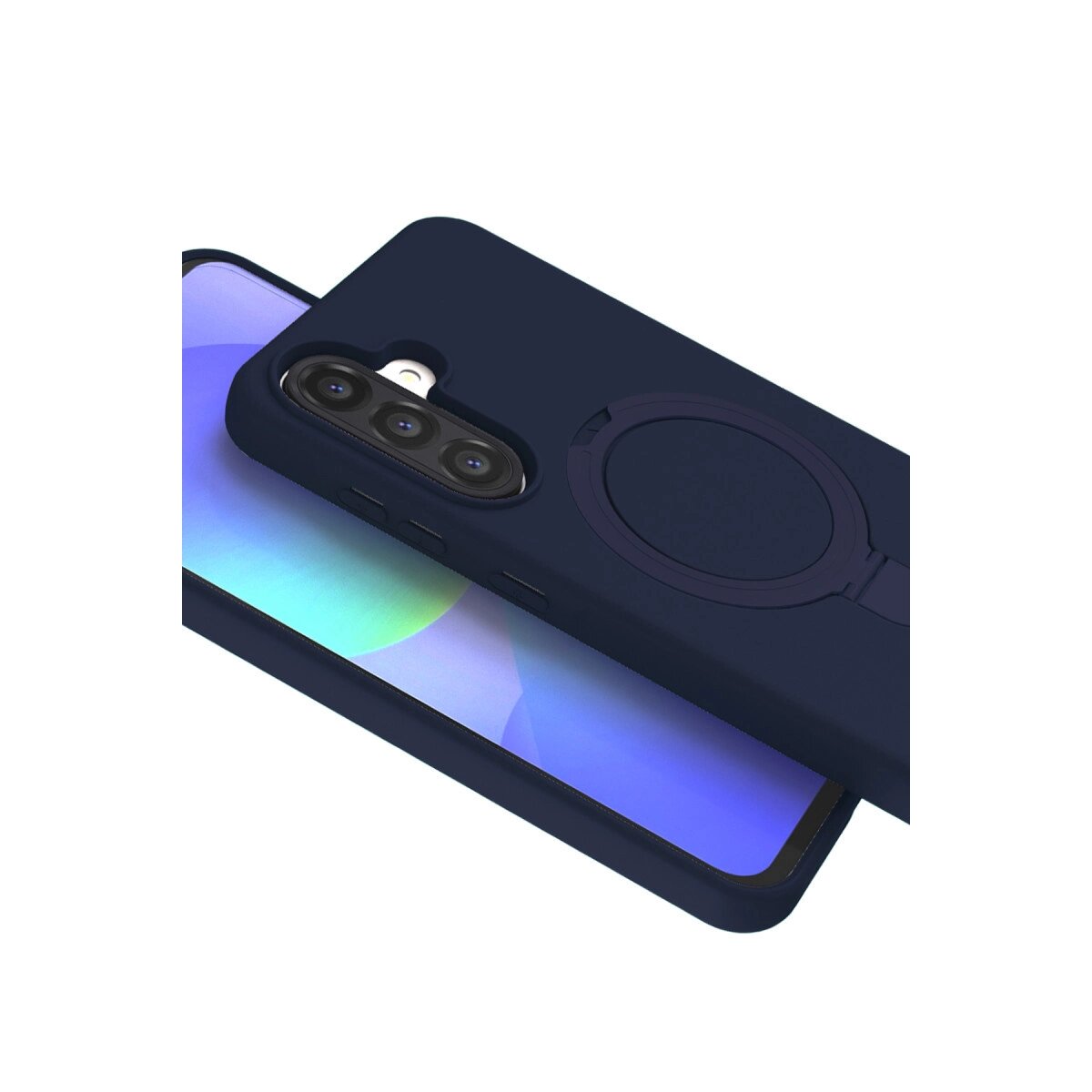 Samsung Galaxy A56 Regal Magsafe Standlı Kapak - Lacivert Samsung Galaxy A56 Regal Magsafe Standlı Kapak - Lacivert