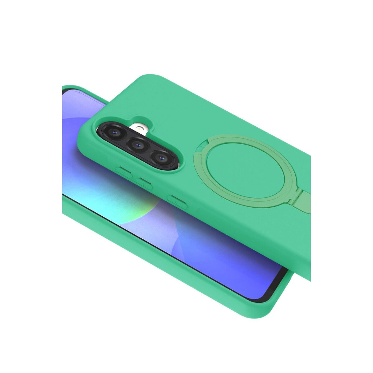 Samsung Galaxy A56 Regal Magsafe Standlı Kapak - Yeşil Samsung Galaxy A56 Regal Magsafe Standlı Kapak - Yeşil