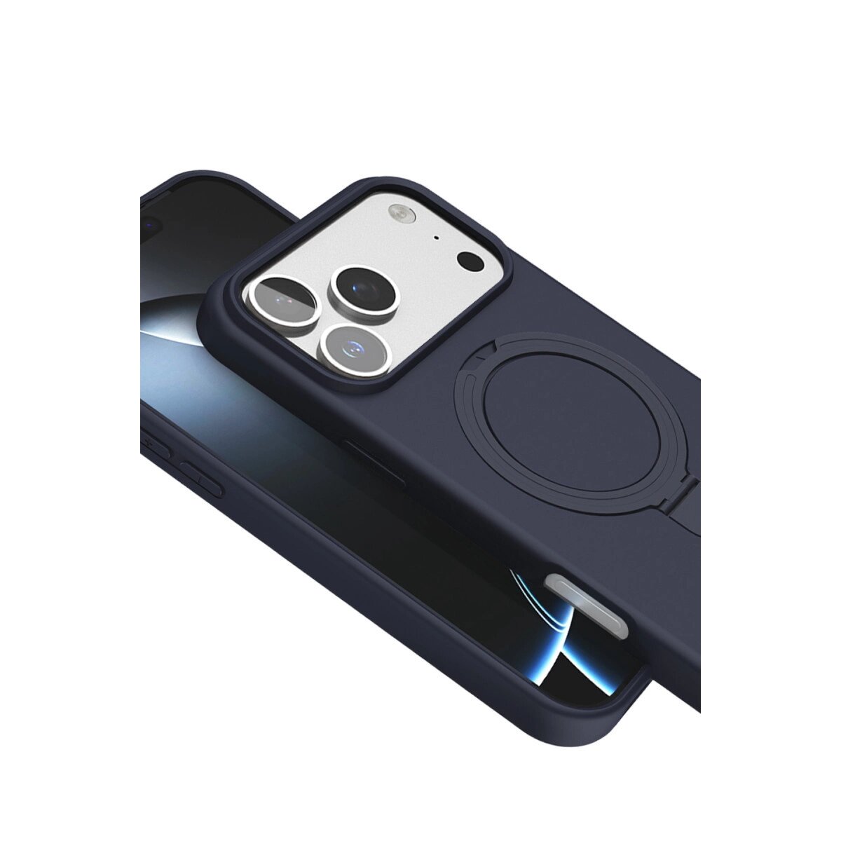 Apple İphone 17 Pro Regal Magsafe Standlı Kapak - Lacivert Apple İphone 17 Pro Regal Magsafe Standlı Kapak - Lacivert