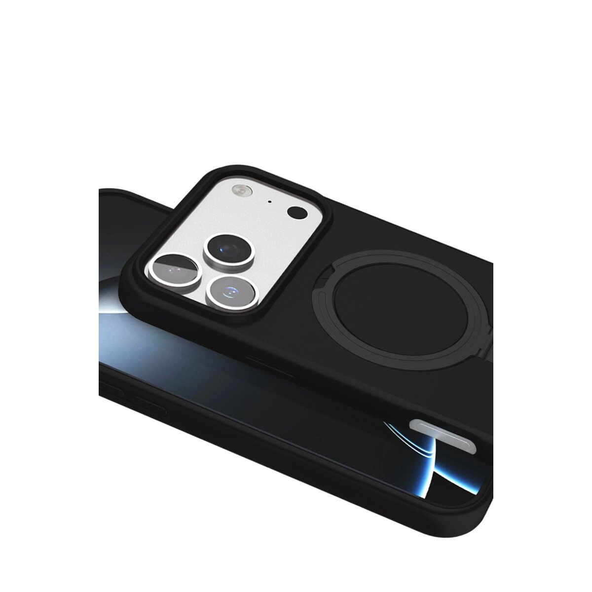 Apple İphone 17 Pro Regal Magsafe Standlı Kapak - Siyah Apple İphone 17 Pro Regal Magsafe Standlı Kapak - Siyah