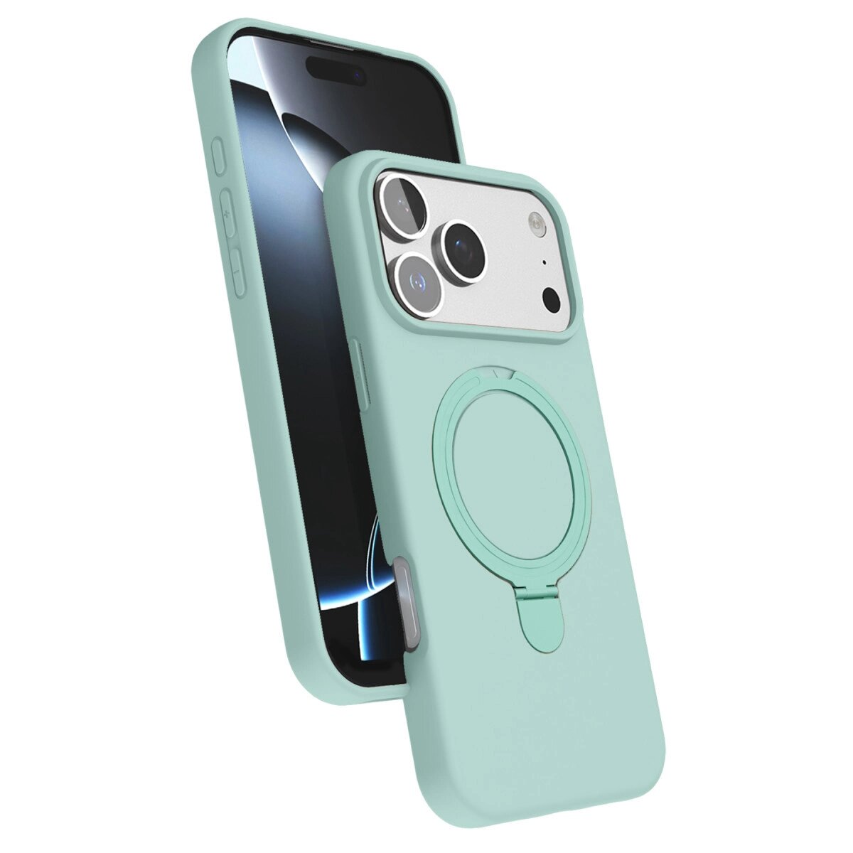 Apple İphone 17 Pro Max Regal Magsafe Standlı Kapak - Su Yeşili Apple İphone 17 Pro Max Regal Magsafe Standlı Kapak - Su Yeşili