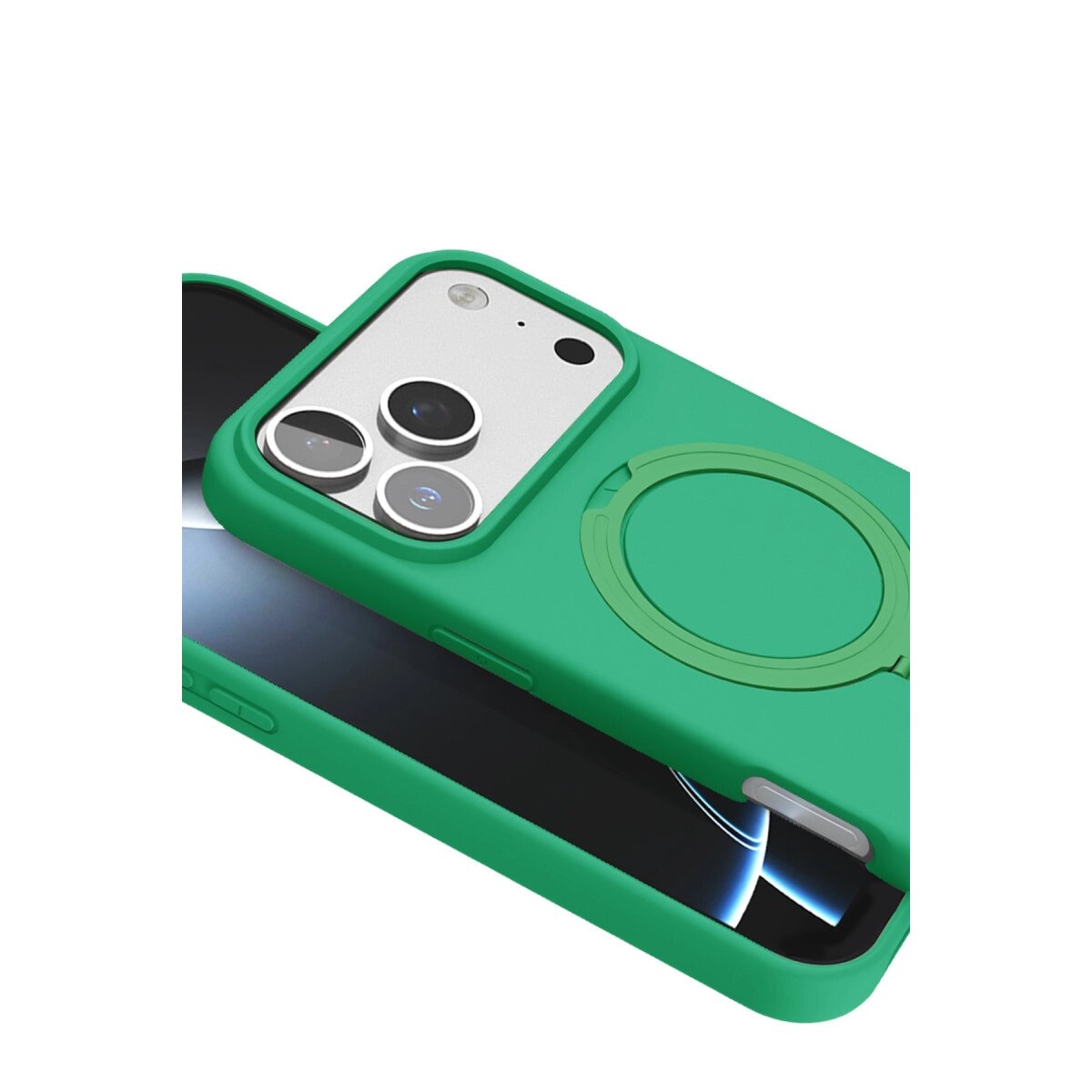 Apple İphone 17 Pro Max Regal Magsafe Standlı Kapak - Yeşil Apple İphone 17 Pro Max Regal Magsafe Standlı Kapak - Yeşil