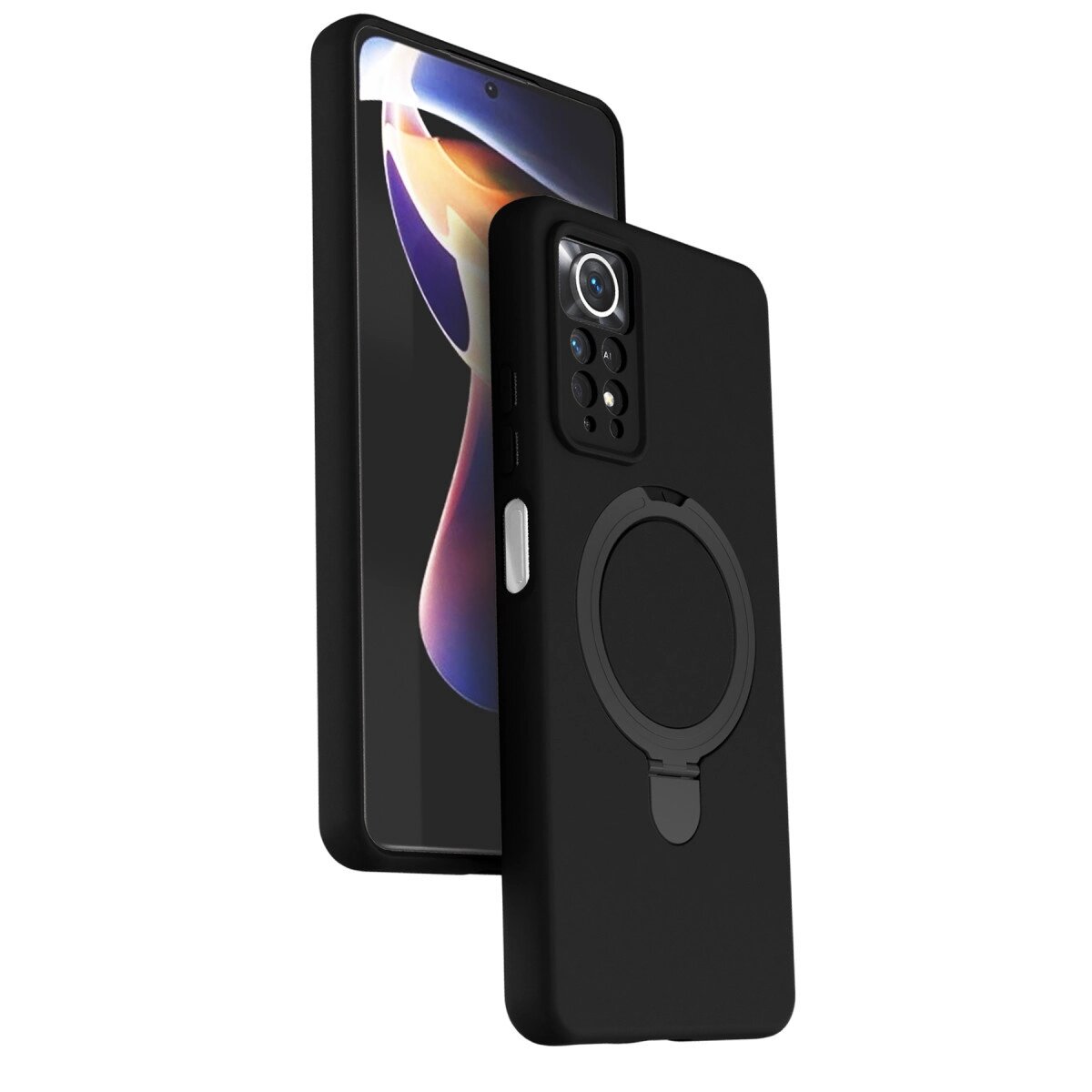 Xiaomi Redmi Note 12 Pro 4g Regal Magsafe Standlı Kapak - Siyah Xiaomi Redmi Note 12 Pro 4g Regal Magsafe Standlı Kapak - Siyah
