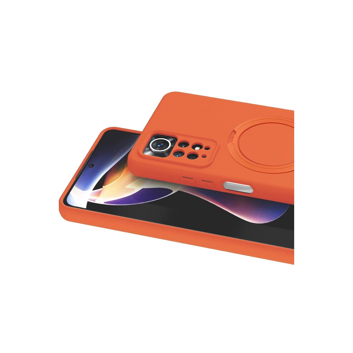Xiaomi Redmi Note 12 Pro 4g Regal Magsafe Standlı Kapak - Turuncu Xiaomi Redmi Note 12 Pro 4g Regal Magsafe Standlı Kapak - Turuncu