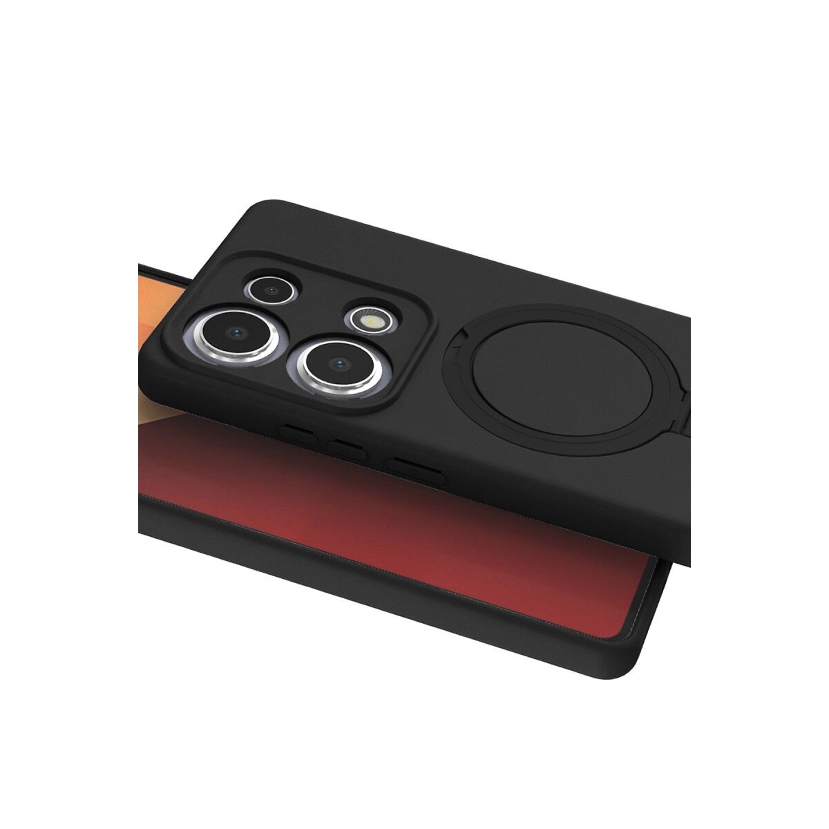 Xiaomi Redmi Note 13 Pro 4g Regal Magsafe Standlı Kapak - Siyah Xiaomi Redmi Note 13 Pro 4g Regal Magsafe Standlı Kapak - Siyah