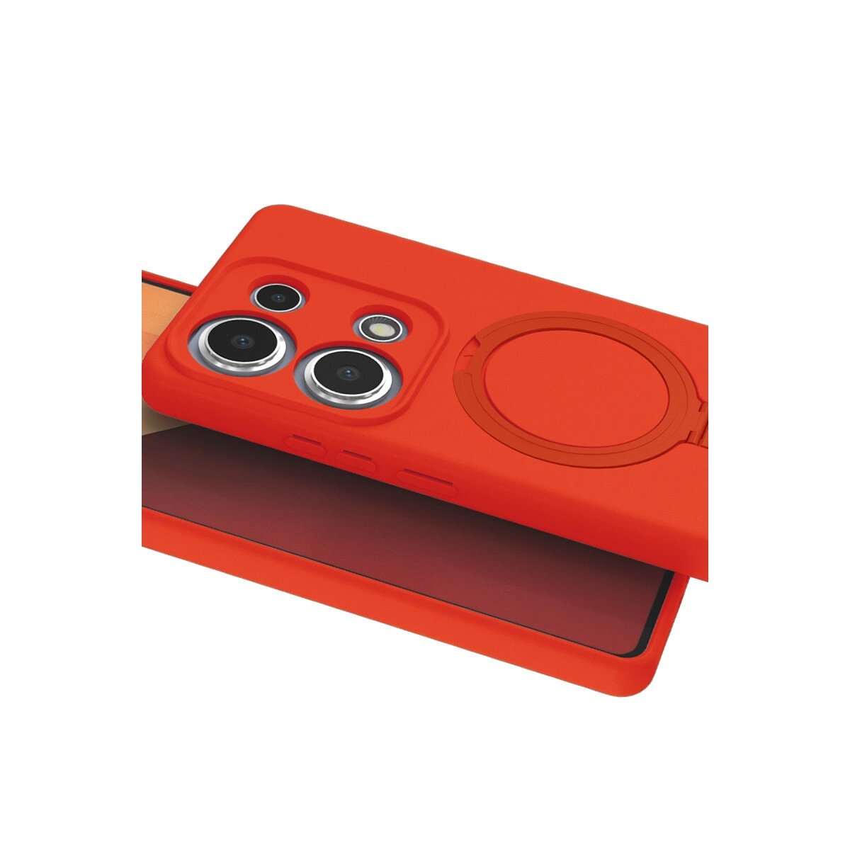 Xiaomi Redmi Note 13 Pro 4g Regal Magsafe Standlı Kapak - Turuncu