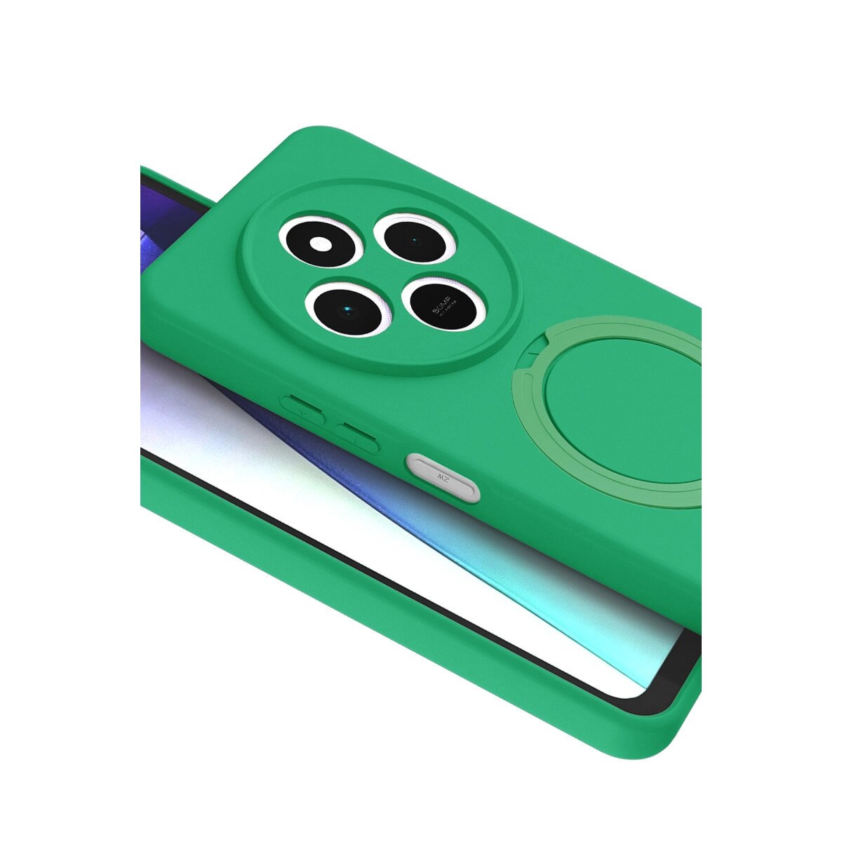 Xiaomi Redmi 14c Regal Magsafe Standlı Kapak - Yeşil Xiaomi Redmi 14c Regal Magsafe Standlı Kapak - Yeşil
