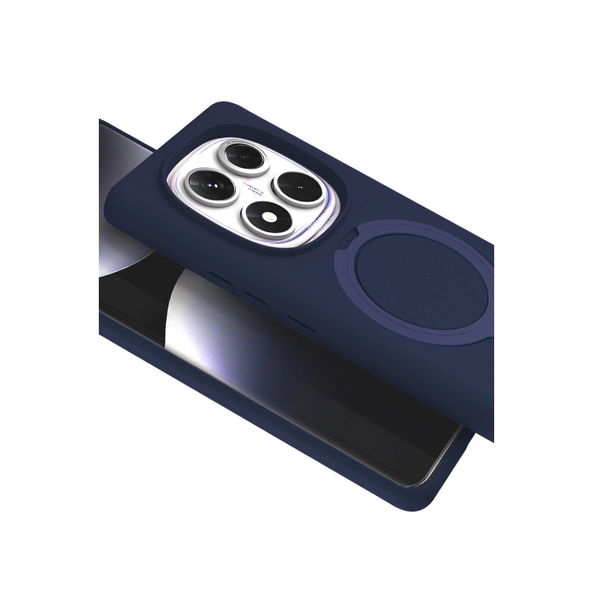 Xiaomi Redmi Note 14 Pro 4g Regal Magsafe Standlı Kapak - Lacivert Xiaomi Redmi Note 14 Pro 4g Regal Magsafe Standlı Kapak - Lacivert