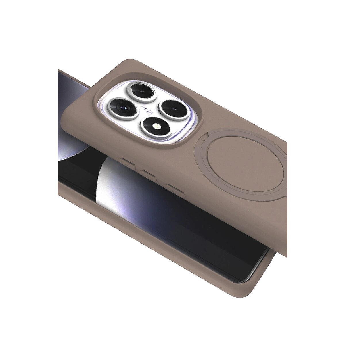 Xiaomi Redmi Note 14 Pro 5g Regal Magsafe Standlı Kapak - Çöl Titanyum Xiaomi Redmi Note 14 Pro 5g Regal Magsafe Standlı Kapak - Çöl Titanyum