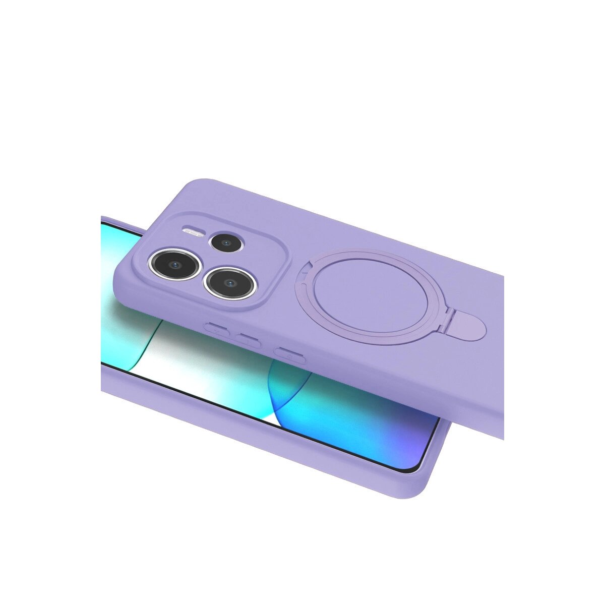 Xiaomi Redmi Note 14 4g Regal Magsafe Standlı Kapak - Lila Xiaomi Redmi Note 14 4g Regal Magsafe Standlı Kapak - Lila