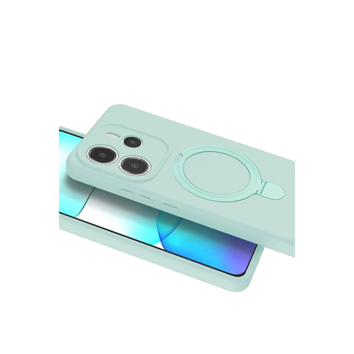 Xiaomi Redmi Note 14 4g Regal Magsafe Standlı Kapak - Su Yeşili Xiaomi Redmi Note 14 4g Regal Magsafe Standlı Kapak - Su Yeşili