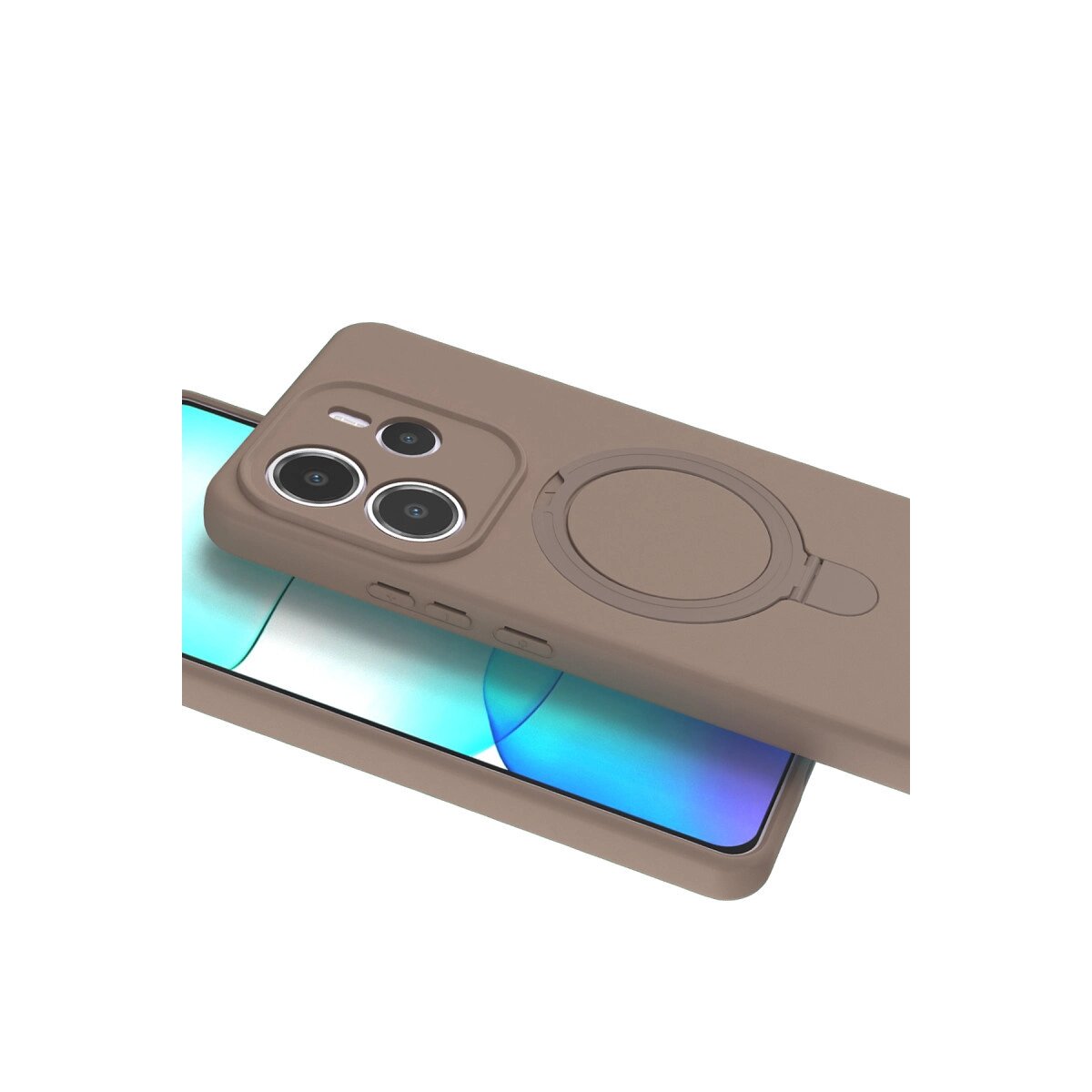 Xiaomi Redmi Note 14 4g Regal Magsafe Standlı Kapak - Çöl Titanyum Xiaomi Redmi Note 14 4g Regal Magsafe Standlı Kapak - Çöl Titanyum