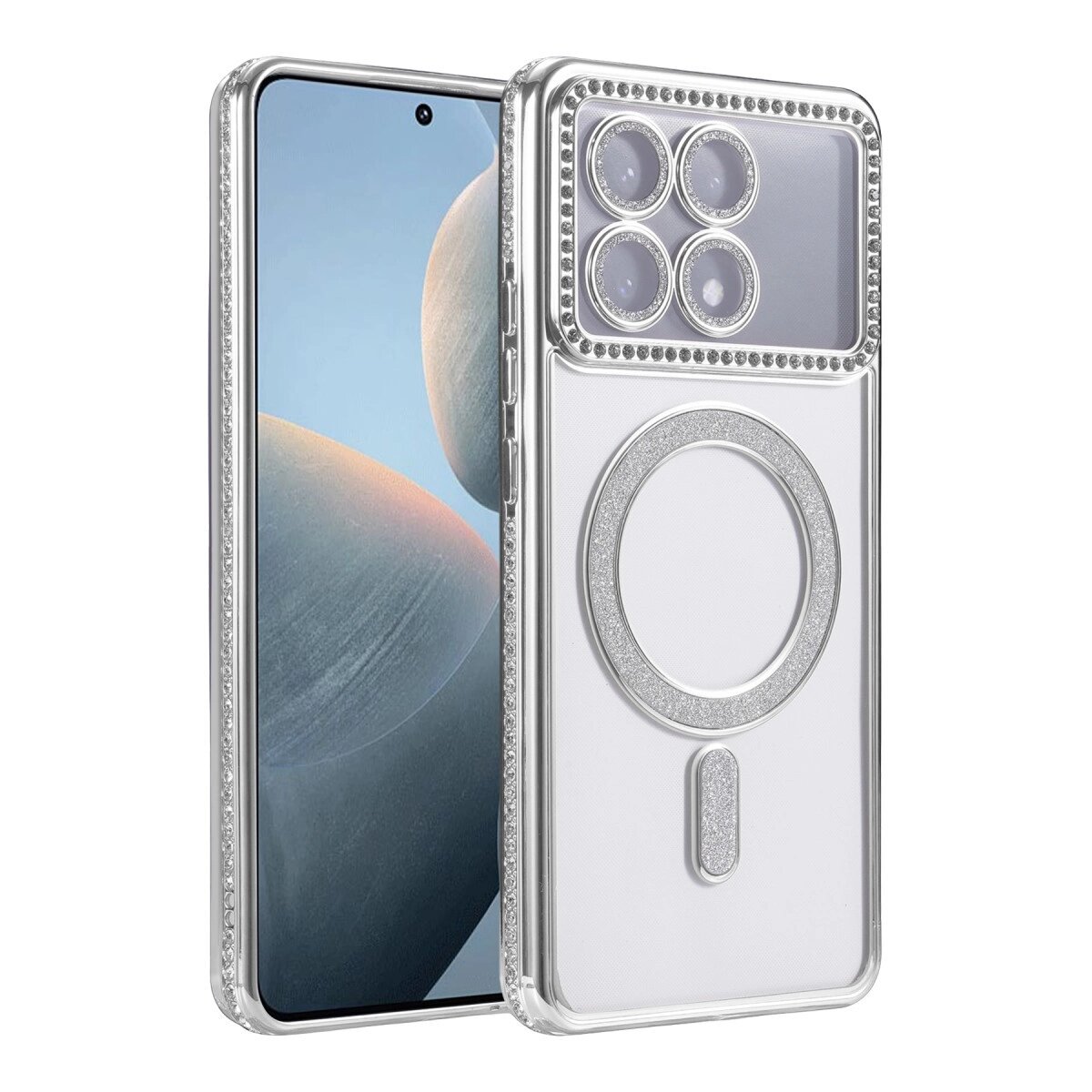 Xiaomi Poco X6 Pro Joke Simli Magneticsafe Kılıf - Gümüş Xiaomi Poco X6 Pro Joke Simli Magneticsafe Kılıf - Gümüş