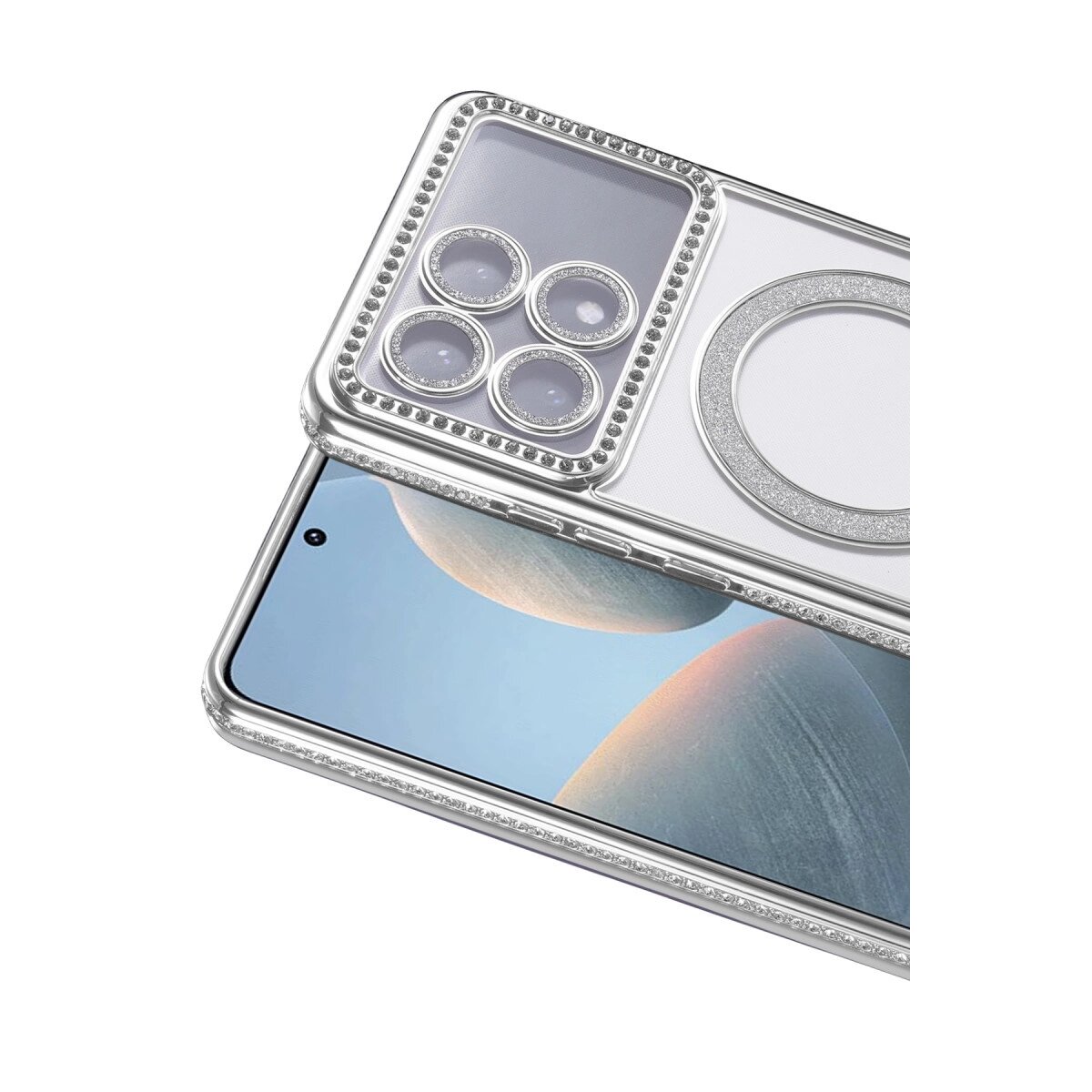 Xiaomi Poco X6 Pro Joke Simli Magneticsafe Kılıf - Gümüş Xiaomi Poco X6 Pro Joke Simli Magneticsafe Kılıf - Gümüş