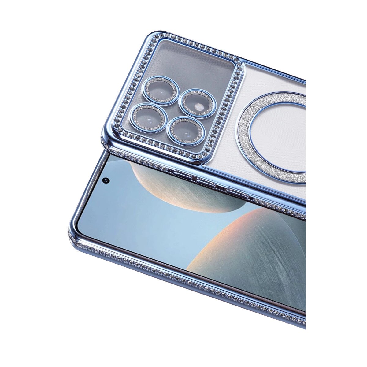 Xiaomi Poco X6 Pro Joke Simli Magneticsafe Kılıf - Mavi Xiaomi Poco X6 Pro Joke Simli Magneticsafe Kılıf - Mavi