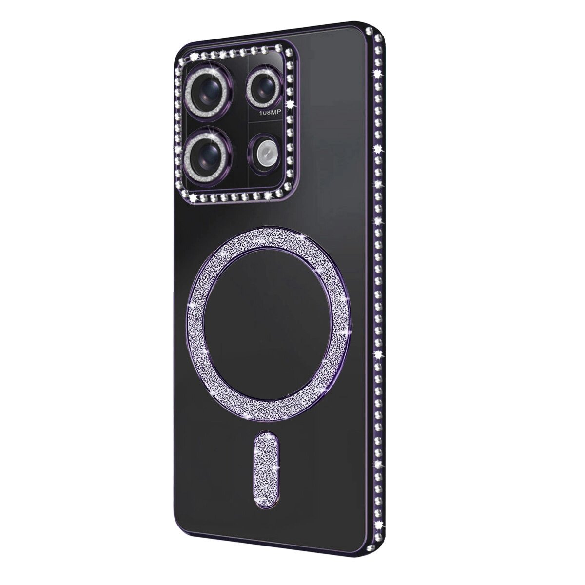 Xiaomi Redmi Note 13 Pro 4g Joke Simli Magneticsafe Kılıf - Derin Mor